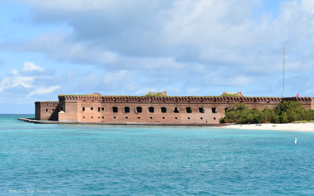 Ferry Ride View of Dry Tortugas Fort and Beach