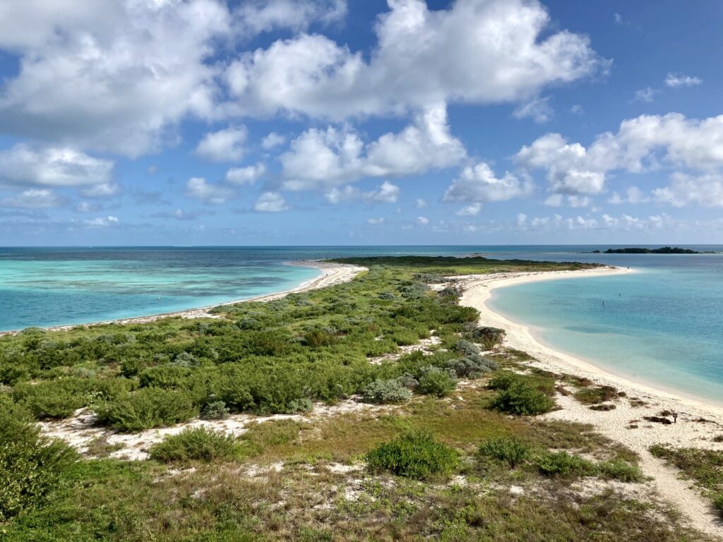 A beautiful beach penninsula picture at Dry Tortugas National Park