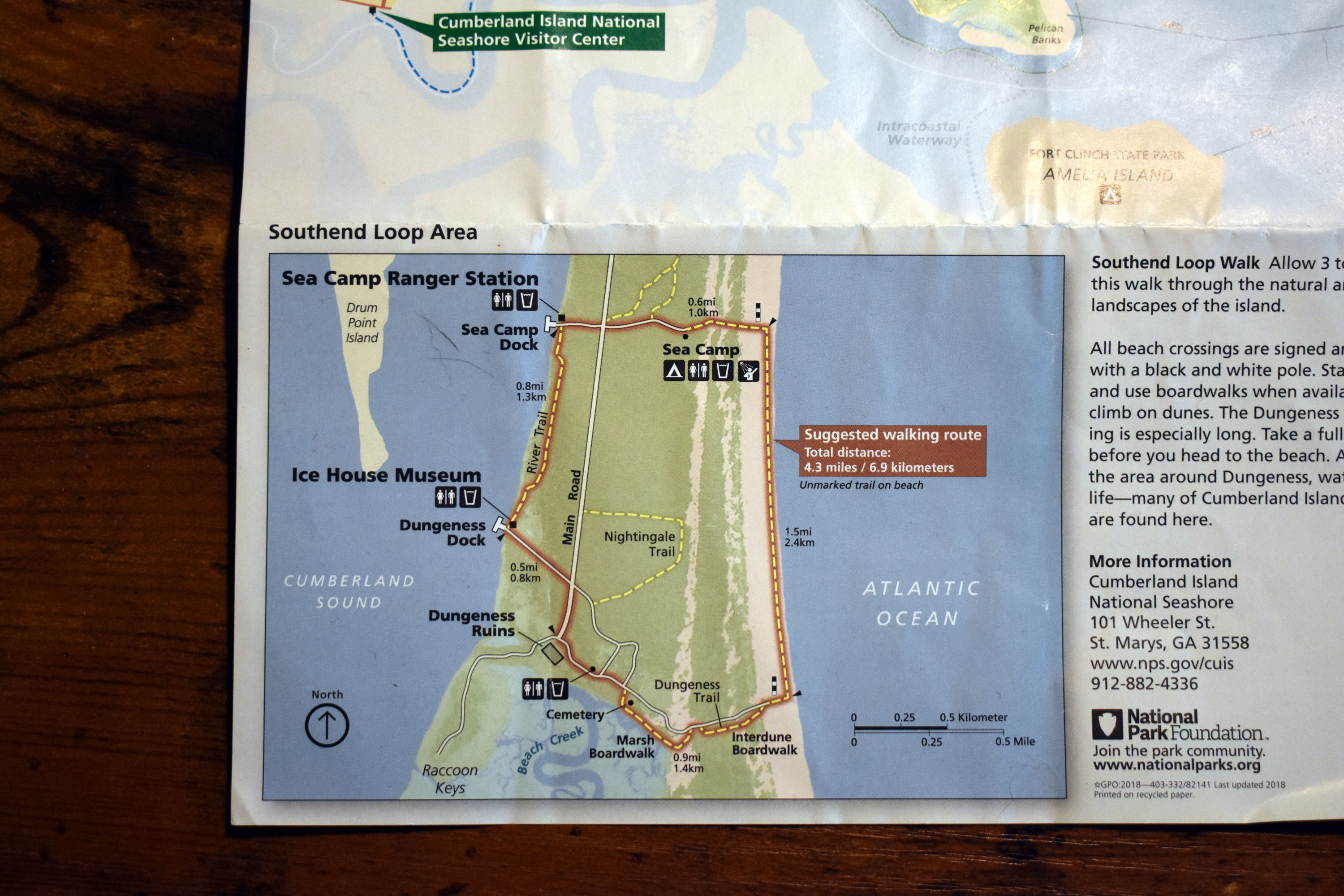 Cumberland Island Map of Trails