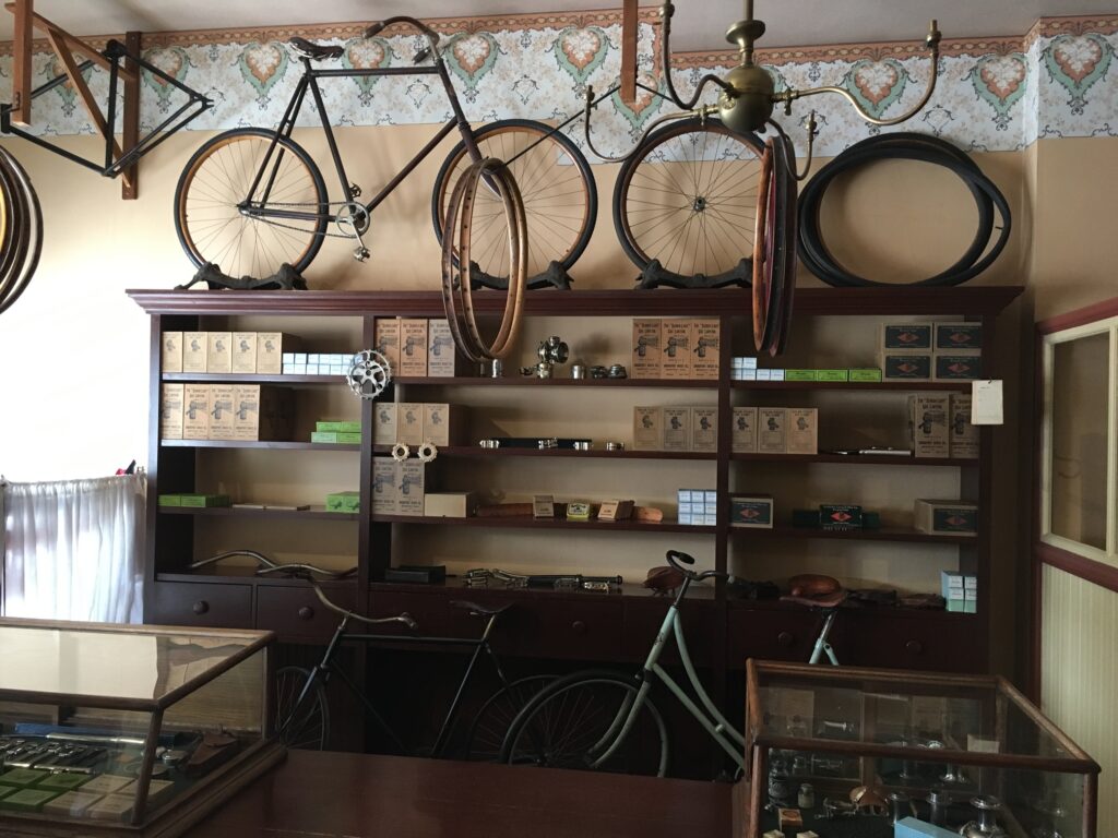 The Wright Brothers' bicycle shop at the Henry Ford Museum