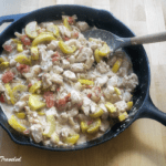 Creamy Chicken and Squash in a Cast Iron Pan
