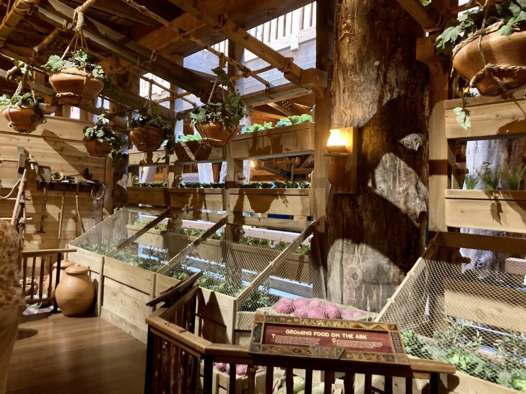 An indoor garden in the ark