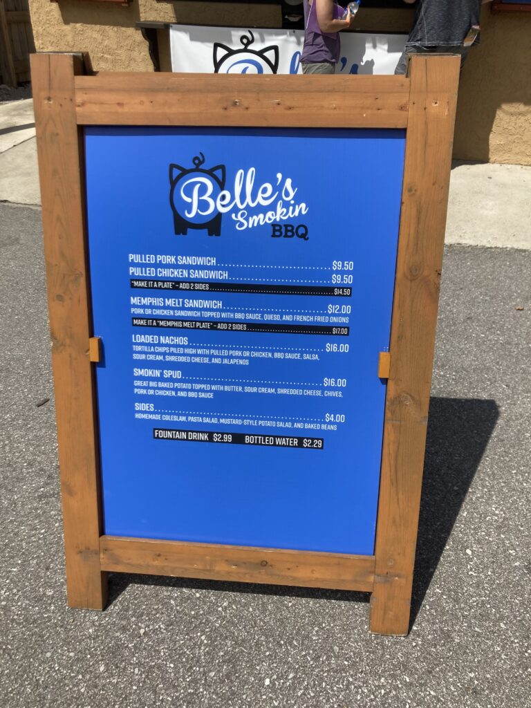 BBQ menu