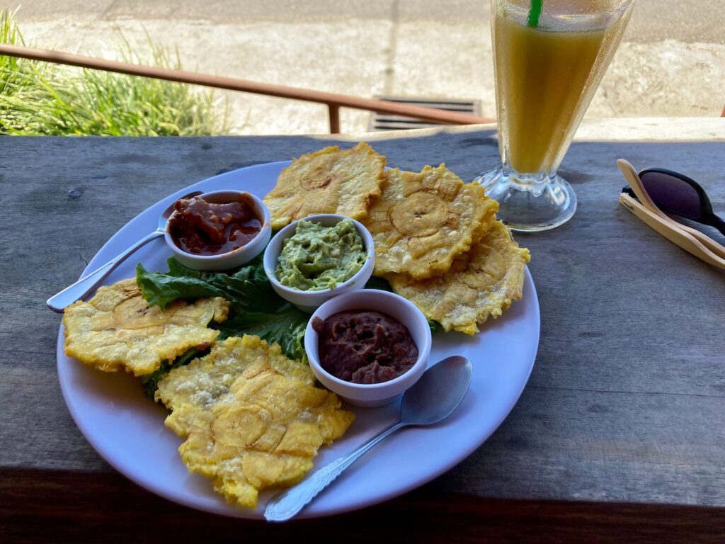 Patacones dinner in Costa Rica