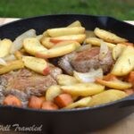 Cast Iron Pork Chops with Apples Recipe. Sweet Potatoes are also in the recipe