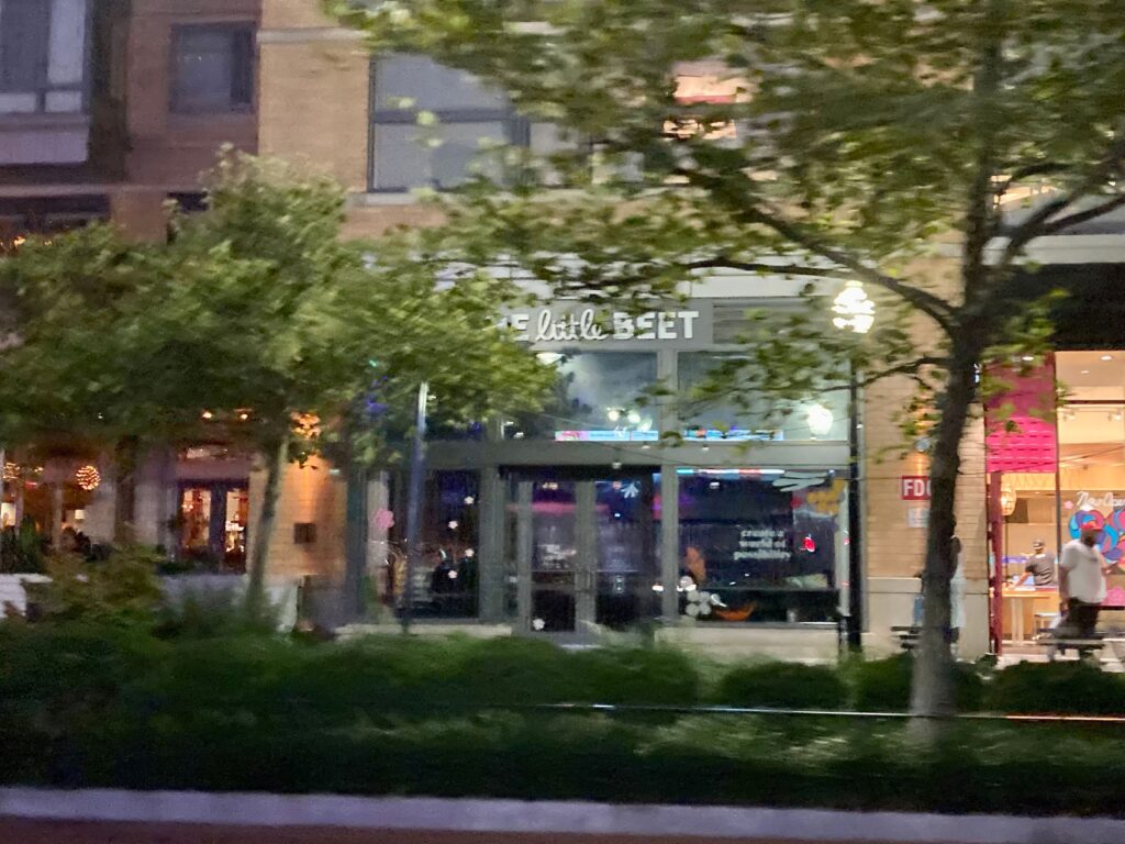 A store front that says "The Little Beet". One of many healthy restaurants in DC