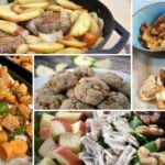 A collage of photos of apple recipes