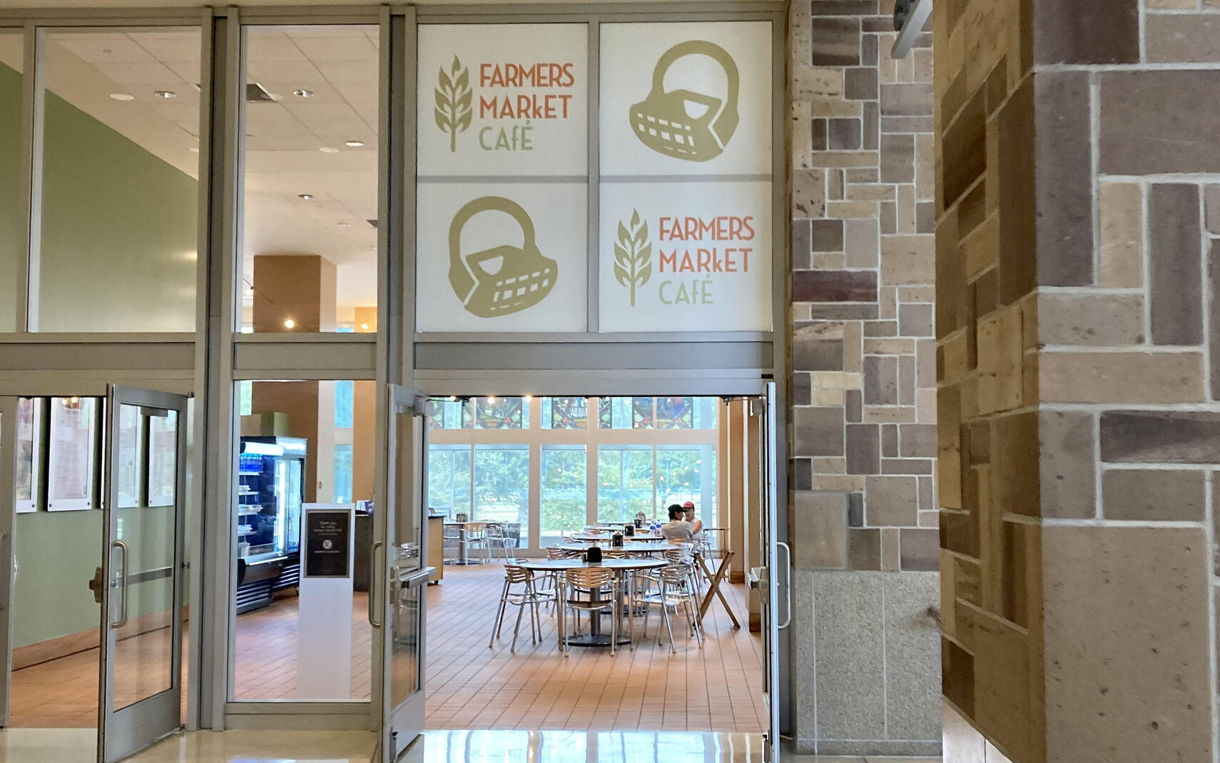 The entryway to the market cafe at the Indiana State Museum