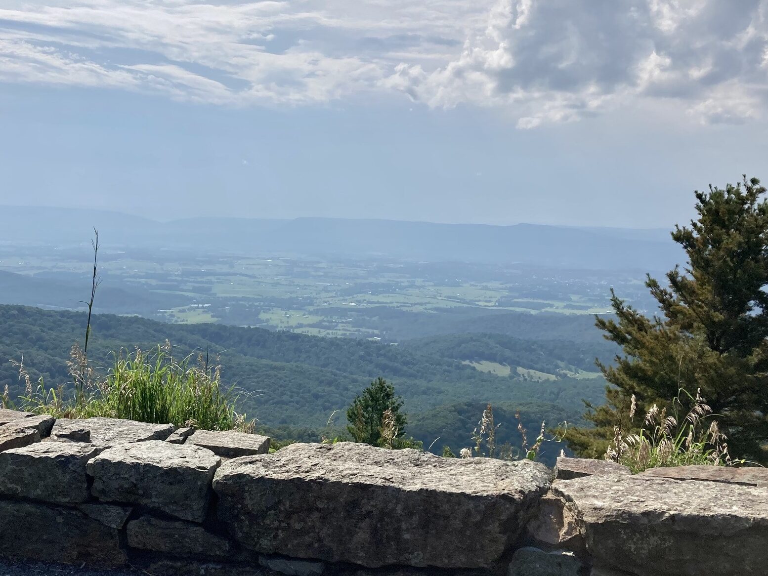 The view from Stony Man Overlook on Skyline Drive
