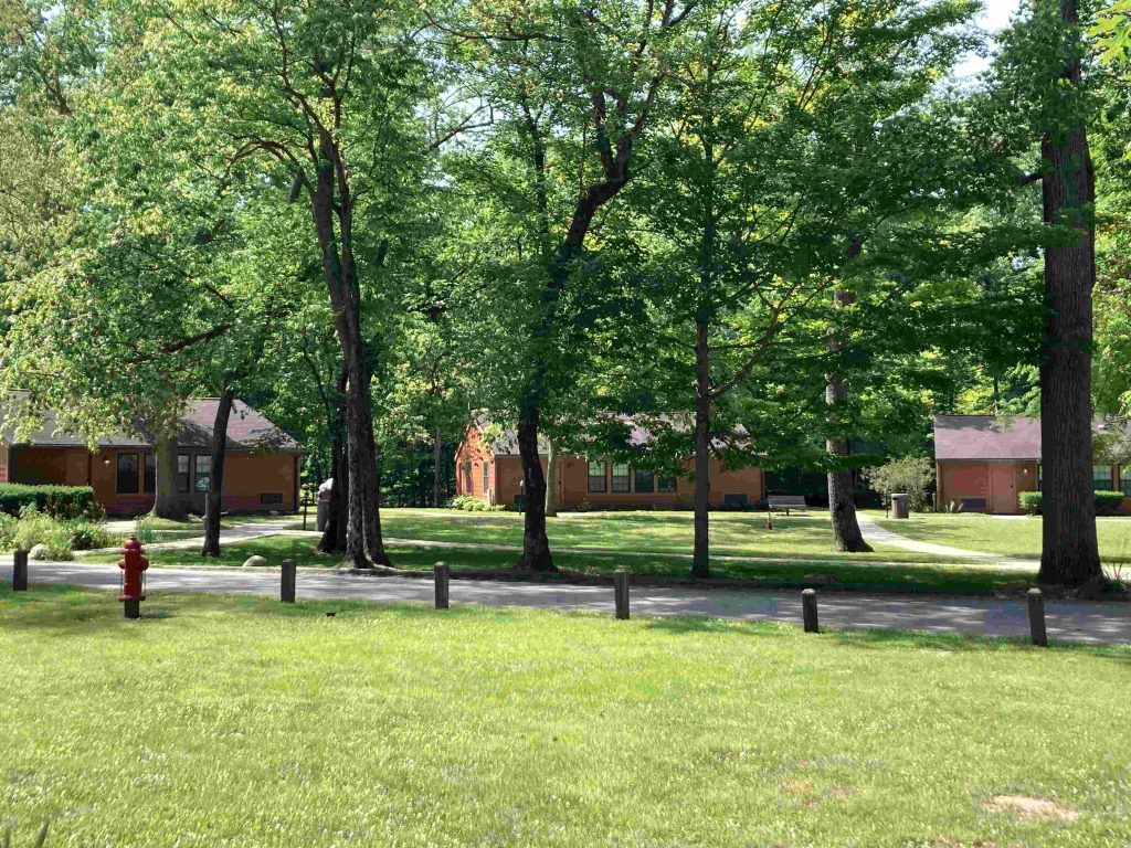 Turkey Run cabins at Turkey Run State Park in Indiana