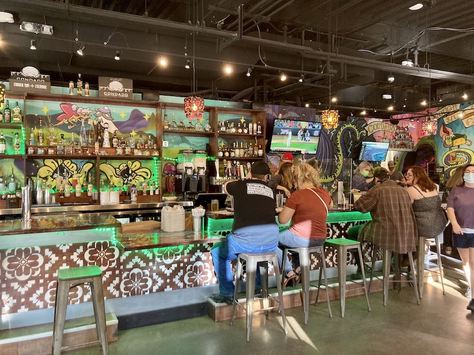 The funky bar area at Condado, a great dairy-free and gluten-free restaurants near Columbus, OH