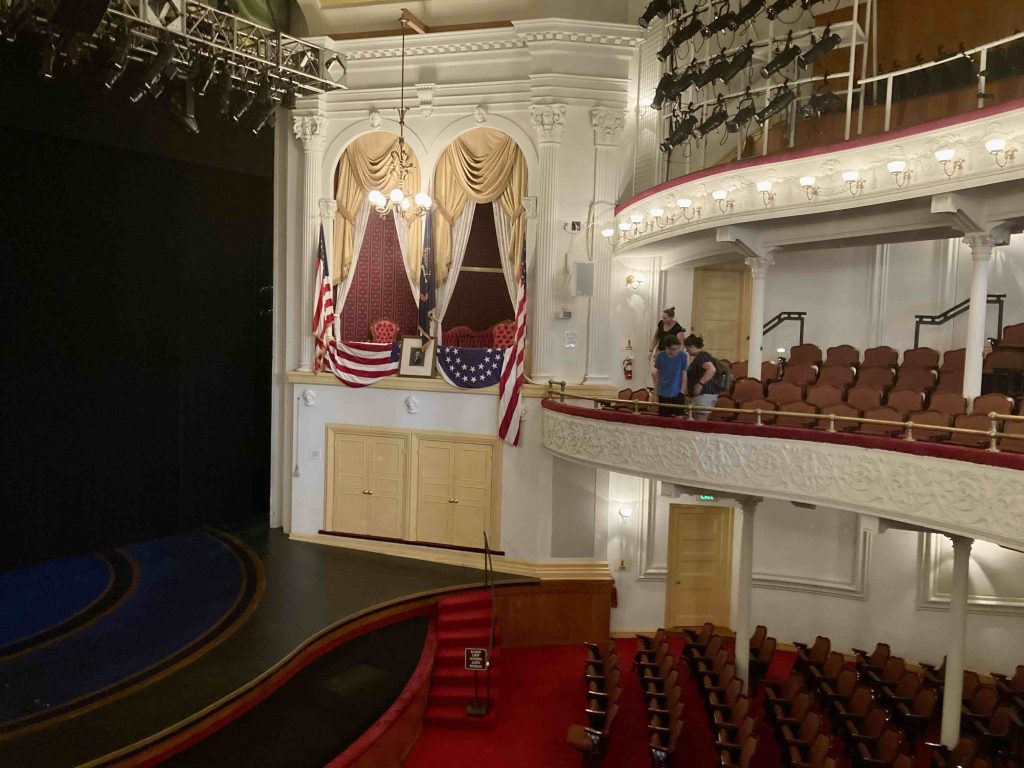 The presidential box on the Ford's Theatre Tour 